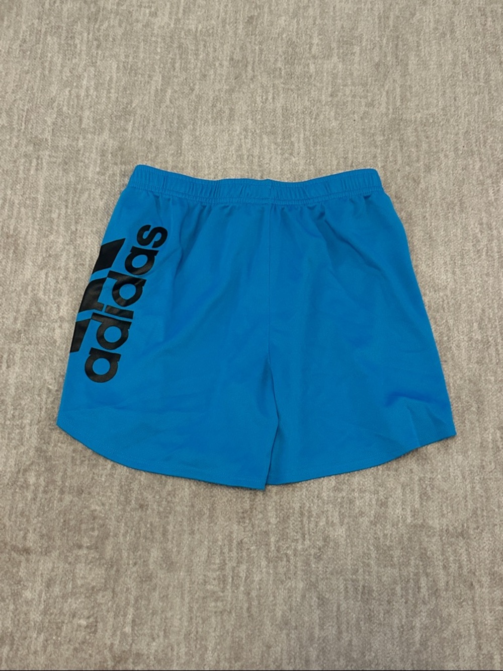 adidas Youth 14 Girls Bright Blue Shorts with Black Logo